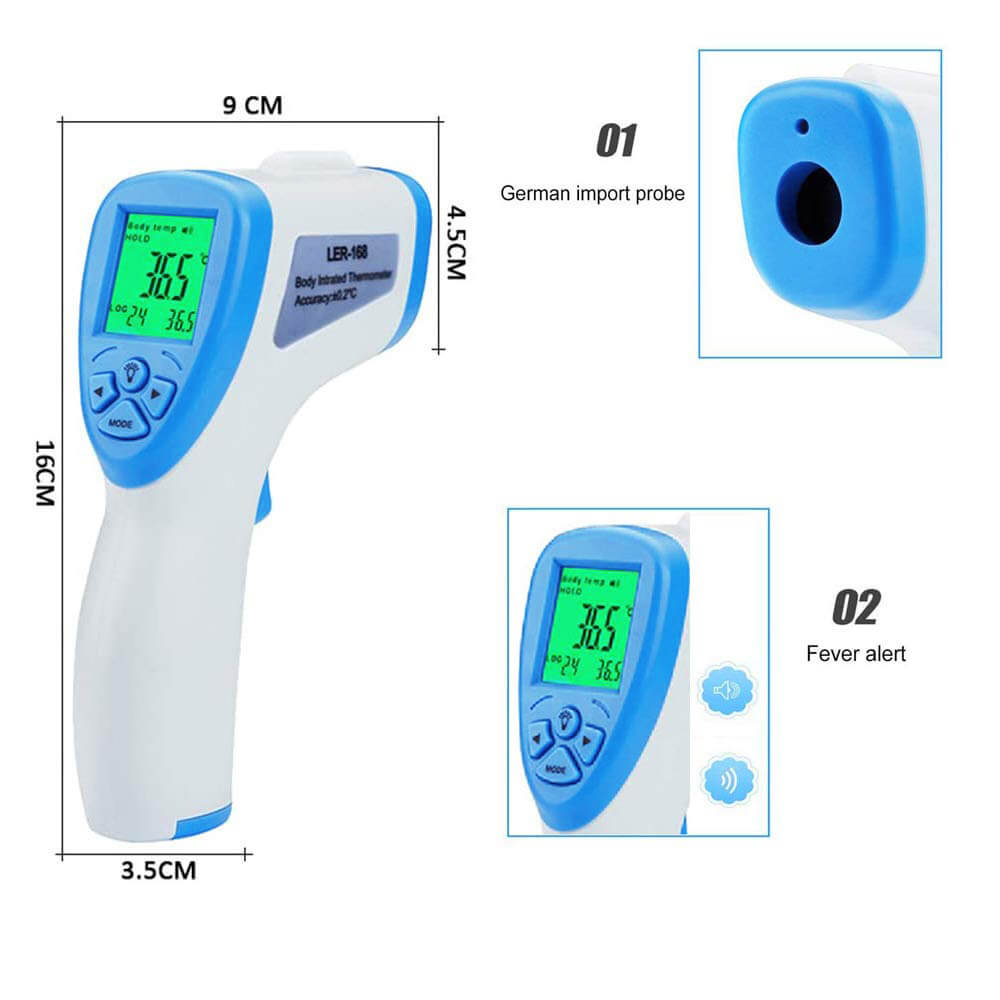 No Contact Fever Thermometer Digital Forehead Thermometer Adults and Babies DigMind