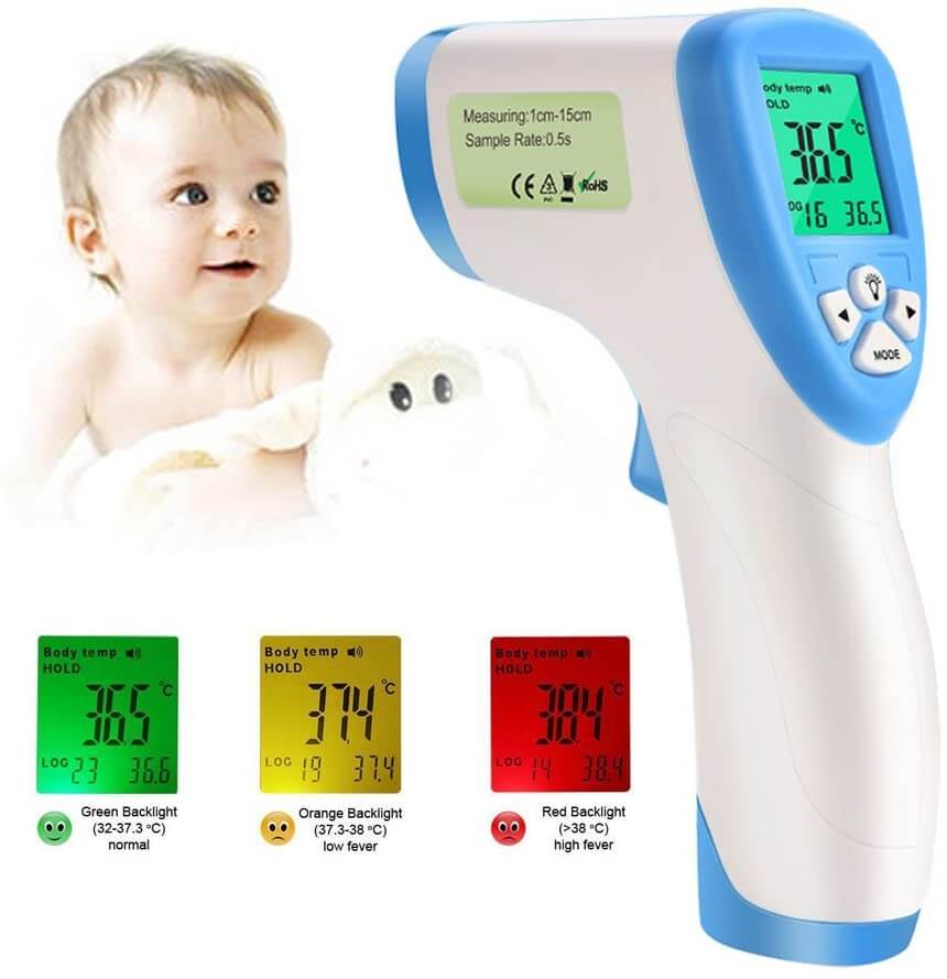 No Contact Fever Thermometer Digital Forehead Thermometer Adults
