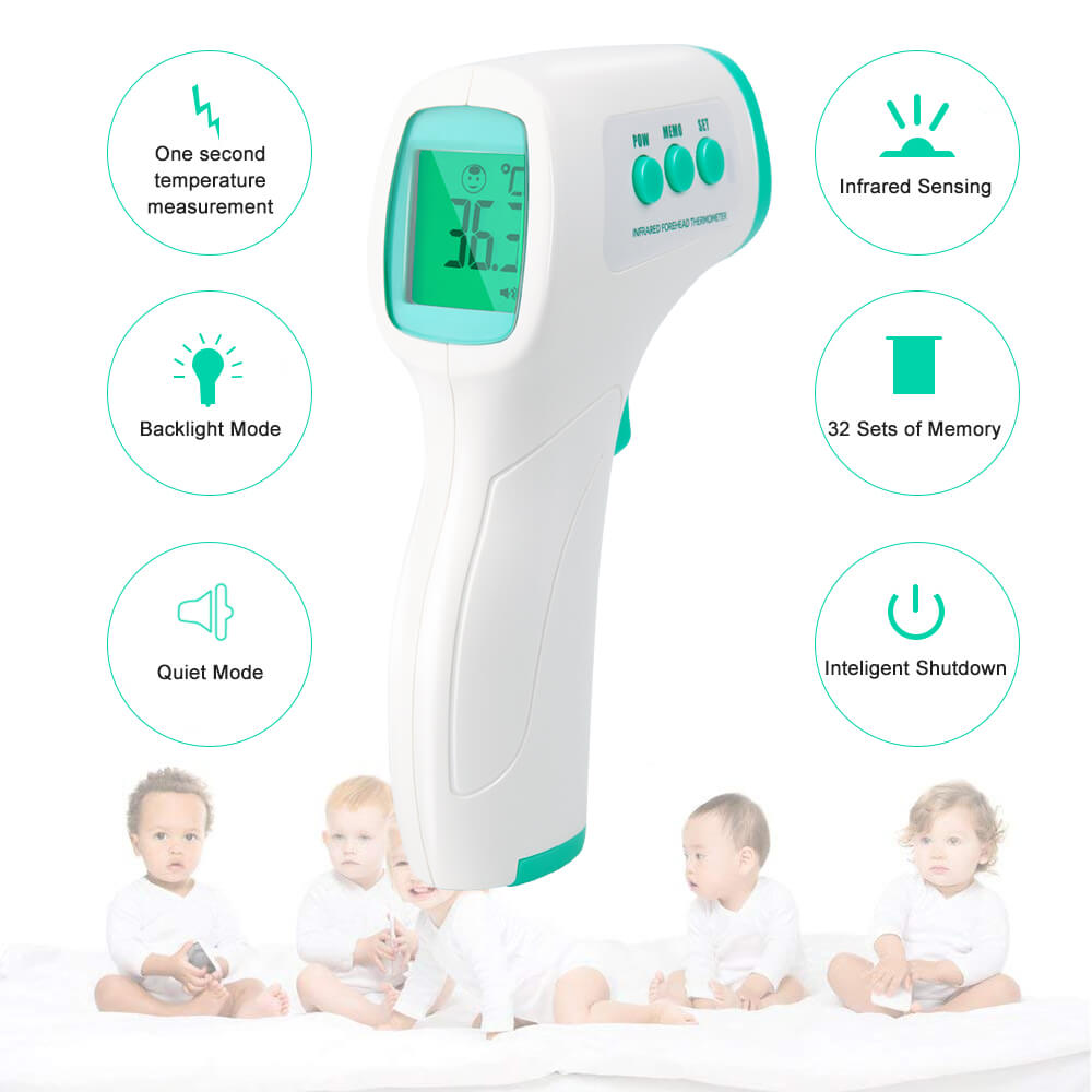 No Contact Digital Fever Forehead Thermometer for Adults and Babies DigMind